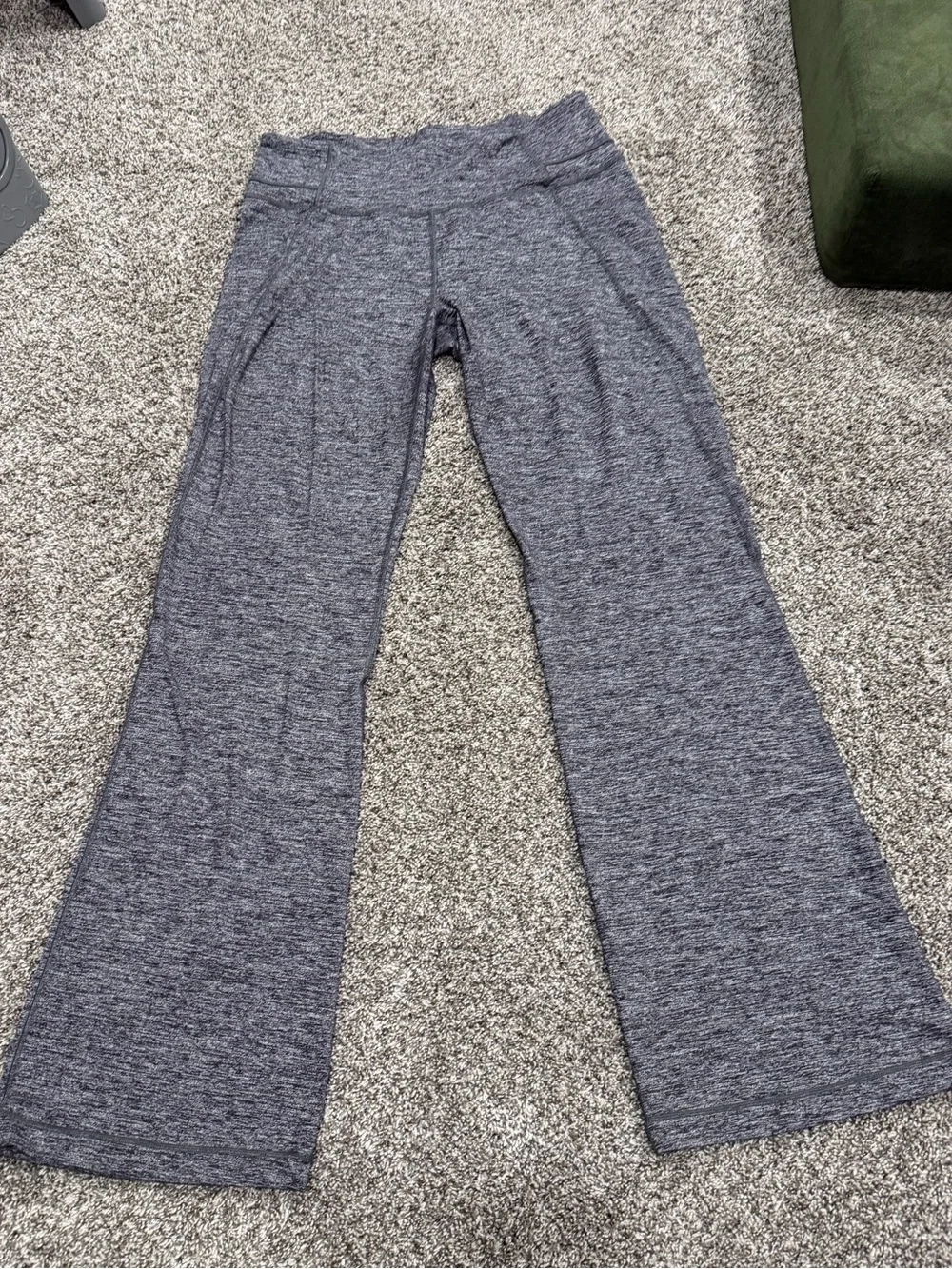 lululemon athletica Heathered Charcoal Flare Yoga Pants